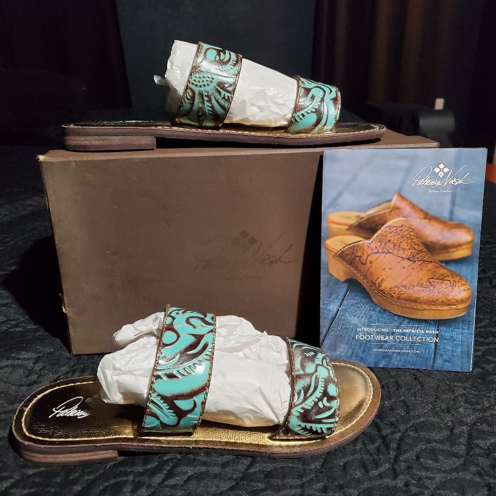 Patricia Nash leather sandals new in box